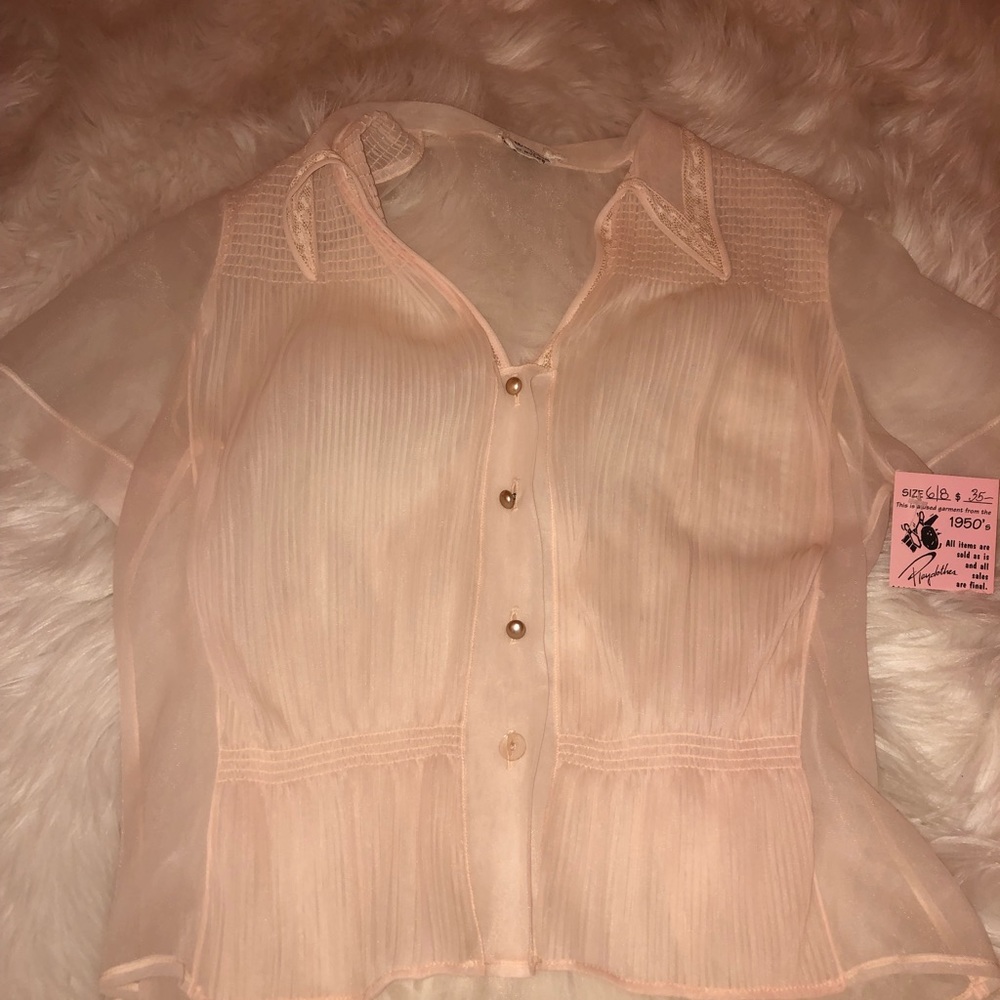 1950 sheer blouse